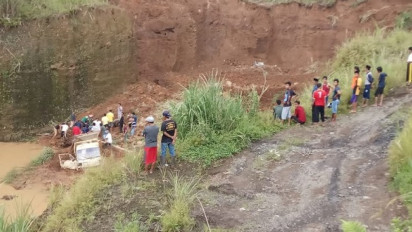 Longsor Galian Pasir di Sukabumi, Satu Orang Tewas dan Satu Unit Truk Tertimbun