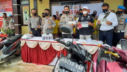 Polisi Binjai Utara Bongkar Sindikat Pencuri Sepeda Motor. 40 Unit Laku Terjual