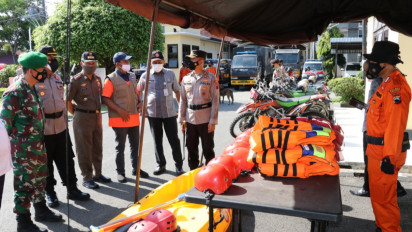 Curah Hujan Tinggi, Polres Kebumen Gelar Apel Siaga Bencana