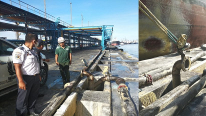 Diduga Pipa Pendistribusian Pecah, Minyak Sawit Tumpah Cemari Laut Dumai