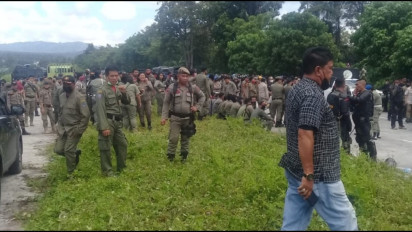 Amankan Penertiban Lahan di KEK Bitung, Sulawesi Utara, Ratusan Personil Polisi dan Satpol PP dikerahkan