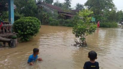 Sungai Batang Serangan Meluap, 692 Rumah di Langkat Sumut Terdampak Banjir