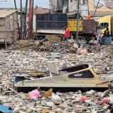 Tumpukan Sampah di Kali Dadap Kabupaten Tangerang, Ada Kayu Hingga Speed Boat
