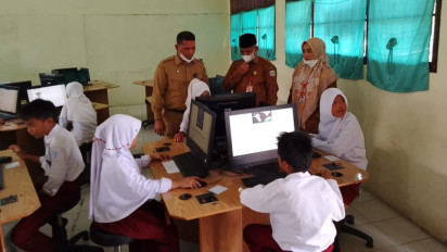 Ribuan Siswa Jenjang SD di Aceh Tenggara Mengikuti ANBK Perdana Tahun 2021