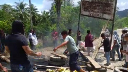 Aksi Blokade Jalan di Buton Utara Ricuh, Seorang Pengendara Nyaris Diamuk Massa