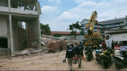 Puslabfor Polri Cek Gedung SMAN 96 Jakbar yang Roboh