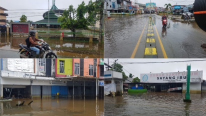 Banjir Sintang Mulai Surut, Dari 12 Kecamatan Terdampak Banjir, Saat Ini Tersisa 7 Kecamatan yang Masih Tergenang