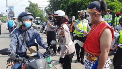 Wah! Tokoh Punokawan Ikut Gelar Operasi Zebra Candi 2021 di Boyolali
