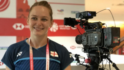 Lauren Smith Jajal Profesi Jurnalis di Indonesia Badminton Festival