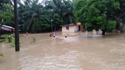 Aceh Tamiang Aceh Terendam Banjir, Ketinggian Air hingga Satu Setengah Meter