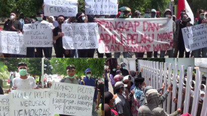 Diduga Kental Politik Uang, Massa Cakades Geruduk Kantor Pemdes Tuntut Panitia Pilkades Usut Politik Uang di Desa Duampanua