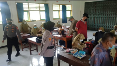 Klitih Kembali Marak, Polsek Cangkringan Sleman Razia Sajam dan Narkoba di Sekolah