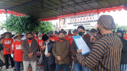 Kawula Mataram di Yogyakarta Deklarasi Dukung Anies Baswedan Capres 2024