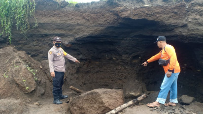 Tragis, Penambang Pasir Tewas Tertimbun Longsor di Depan Istri