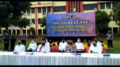 Mantab Kali Bah! 21 Hari Ops Kancil Toba Ditres Krimum Poldasu Amankan 147 Pelaku Kejahatan  