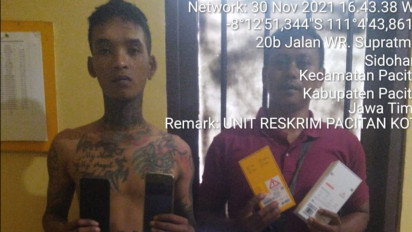 Pemuda Spesialis Pencuri Telepon Genggam di Pacitan Dibekuk
