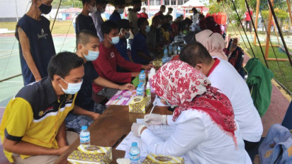 Ribuan Warga Binaan di Rutan Kelas I Tangerang Ikuti Pengecekan HIV/Aids dan TBC