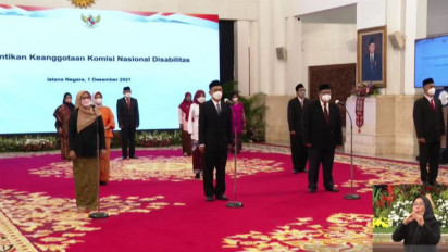 Presiden Joko Widodo Lantik Tujuh Anggota Komisi Nasional Disabilitas Periode 2021-2026