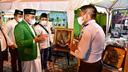 Demi Pembangunan Rumah Singgah di Kepulauan Nias, Edy Rahmayadi Borong Semua Lukisan dan Kaligrafi Pemenang Lomba