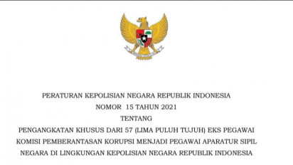 Polri Terbitkan Perpol Pengangkatan 57 Mantan Pegawai KPK