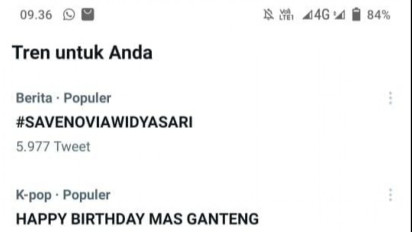 Buntut Kasus Bunuh Diri Mahasiswi UB, Tagar #SAVENOVIAWIDYASARI Trending di Twitter