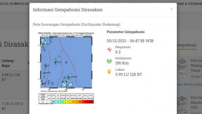 Gempa Magnitudo 6,2 Guncang Melonguane Kepulauan Talaud