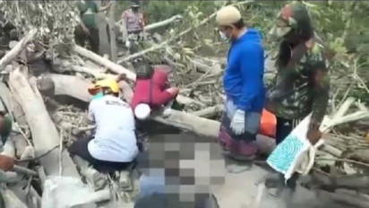 Erupsi Semeru, Tim SAR Kembali Evakuasi Dua Jenazah di Aliran Sungai Renteng