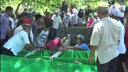 Tiga Jenazah Sekeluarga Korban Kebakaran di Sibolga Dimakamkan Satu Liang Lahat