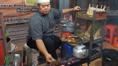 Menggiurkan!  Kuliner Sate Uritan Jalan Gajah Mada Kota Semarang Ini Bikin Nagih