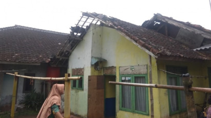 Puting Beliung Porak-porandakan Rumah Warga di Gegerbitung Sukabumi