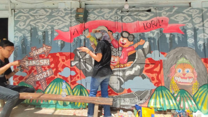 Bangkit di Tengah Pandemi, Kampung Pelangi Blora Gelar Even Mural Nasional 