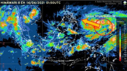 Siklon Tropis Rai di Utara Papua Berdampak pada Cuaca Indonesia. Berikut Ini Wilayahnya