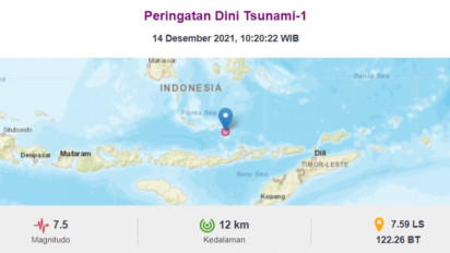 Breaking News: Gempa Bumi M 7.5 NTT, 14 Daerah Berstatus Siaga