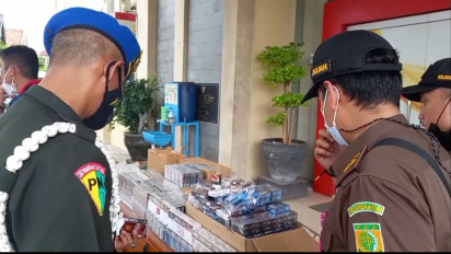 37.280 Ribu Rokok Ilegal Diamankan Petugas Gabungan