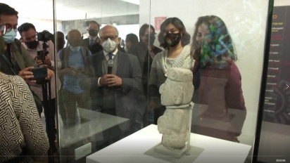 Patung Pangeran Bunga Aztec Berusia 500 Tahun Dipamerkan di Meksiko