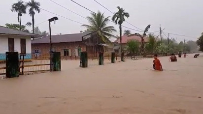 Sebanyak Delapan Kecamatan di Kabupaten Pesisir Selatan Sumbar Terendam Banjir