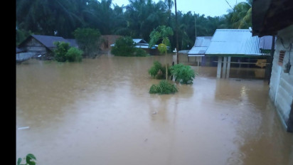 Kabupaten Mandailing Natal Sumut Dikepung Banjir, Sembilan Kecamatan Terendam