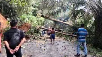 Jalinsum Pantai Barat Diterjang Longsor, Akses Jalan Tapanuli Selatan - Mandailing Natal Lumpuh