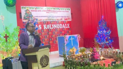 Warga Binaan Lapas Klas III Kolonedale Gelar Ibadah Natal Bersama 