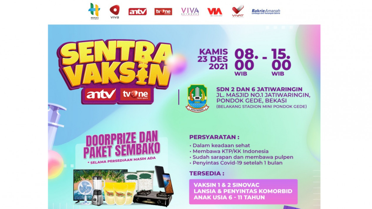 Pemkot Bekasi Bersama ANTV dan TvOne Akan Selenggarakan Vaksinasi Covid-19
            - galeri foto
