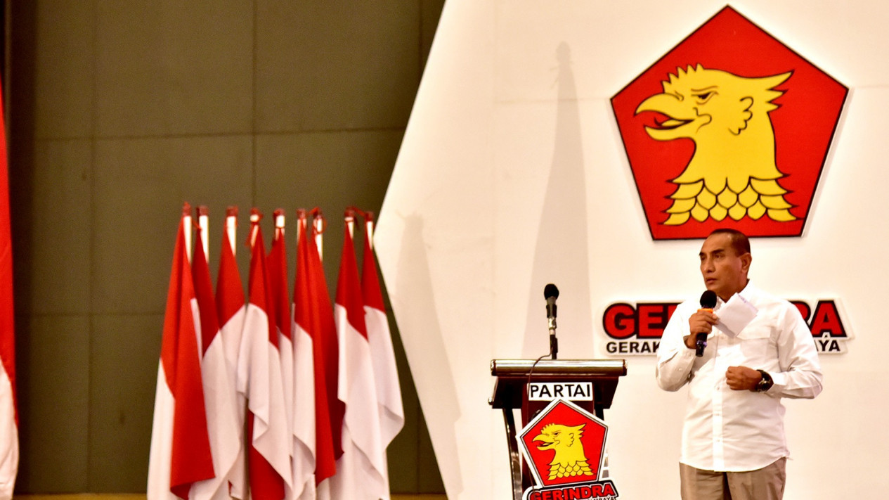 Gubernur Sumatera Utara Edy Rahmayadi Beri Motivasi pengurus Partai Gerindra se-Sumut   
            - galeri foto