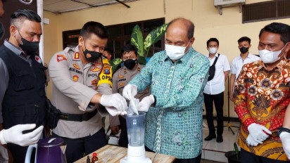 Polres Tebingtinggi Musnahkan Barang Bukti Sabu dan Ganja dalam Pengungkapan Kasus Sepanjang 2021