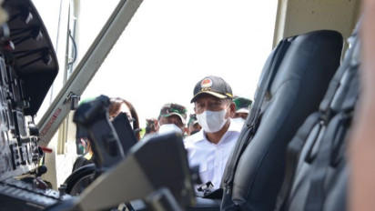 Helikopter Bell Selesai Overhaul, Wamenhan: Alutsista TNI Harus Dirawat Sebaik Mungkin