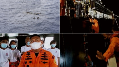 KLM. Alam Indah 03 Tenggelam di Laut Flores, Delapan Awaknya Diselamatkan Kapal Asing dan Dievakuasi Basarnas ke Makassar