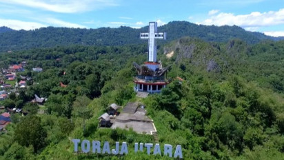 Miris! Objek Wisata Religi Salib Raksasa Buntu Singki' Toraja Utara Terbengkalai Imbas Sepi Pengunjung di Momen Natal