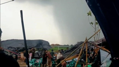 Puluhan Rumah di Kabupaten Cirebon Rusak diterjang Angin Puting Beliung