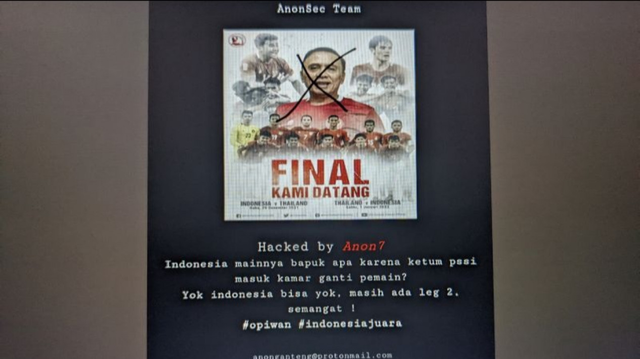 Indonesia kalah 0-4 dari Thailand Situs Resmi PSSI Diretas
            - galeri foto