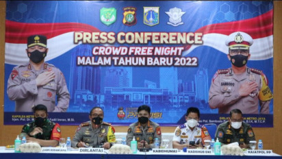 Polda Metro Jaya Berlakukan 'Crowd Free Night; (CFN) Tahun Baru di 11 Lokasi