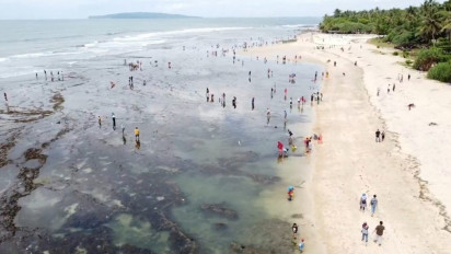 Serunya Isi Liburan di Pantai Karapyak Pangandaran, Pantai Sejuta Karang