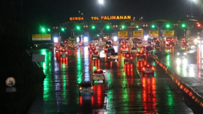 Lalu Lintas Libur Nataru, Arus Balik Arah Jakarta di Tol Palimanan Padat